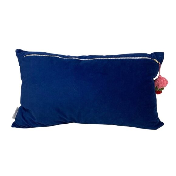 LILLIAN AUGUST Home Feather Filled Blue Leopard & Jungle 13"x23" Pillow HTF Rare - Picture 2 of 5